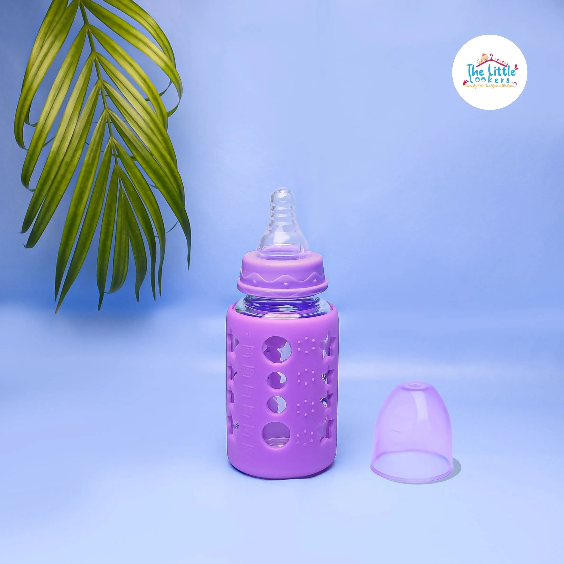 The Little Lookers High Borosilicate Glass Feeding Bottle for Baby/Feeder for Newborn | Super Soft Flow Control & Anti Colic Nipple for Infants/Toddlers