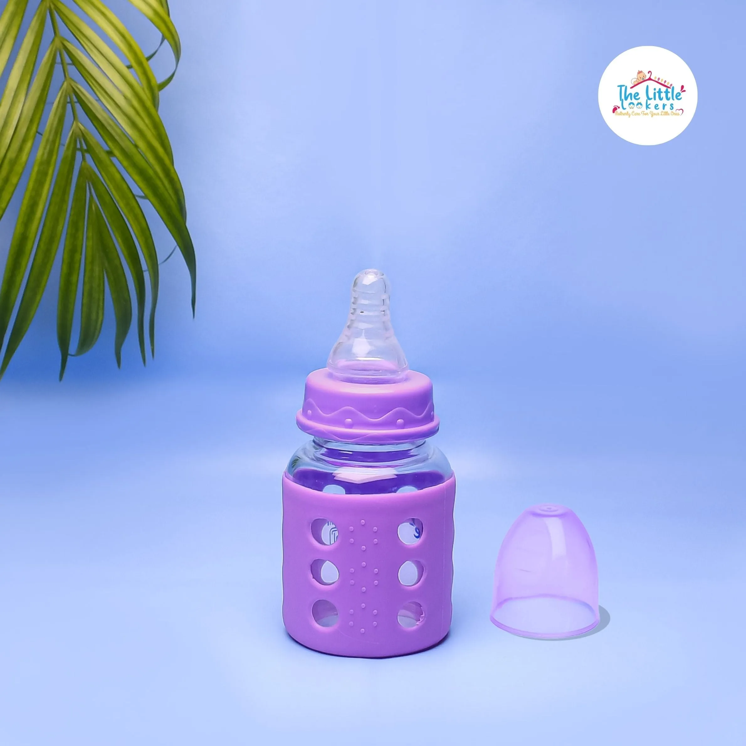 The Little Lookers High Borosilicate Glass Feeding Bottle for Baby/Feeder for Newborn | Super Soft Flow Control & Anti Colic Nipple for Infants/Toddlers