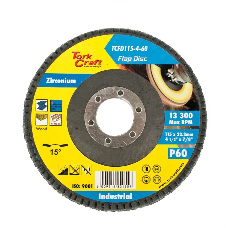 Tork Craft | Flap Disc Zirconium 115mm 60G Angled