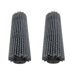 Tornado® 9" Gray Soft Bristle Cylindrical Floor Scrubbing Brushes (#93172.1) for the 'Vortex 9' CRB Scrubber - Pack of 2