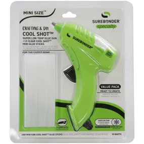 Ultra Low Temperature Cool Shot Mini Glue Gun with 12 Glue Sticks (Plus Series KD-160FKIT)