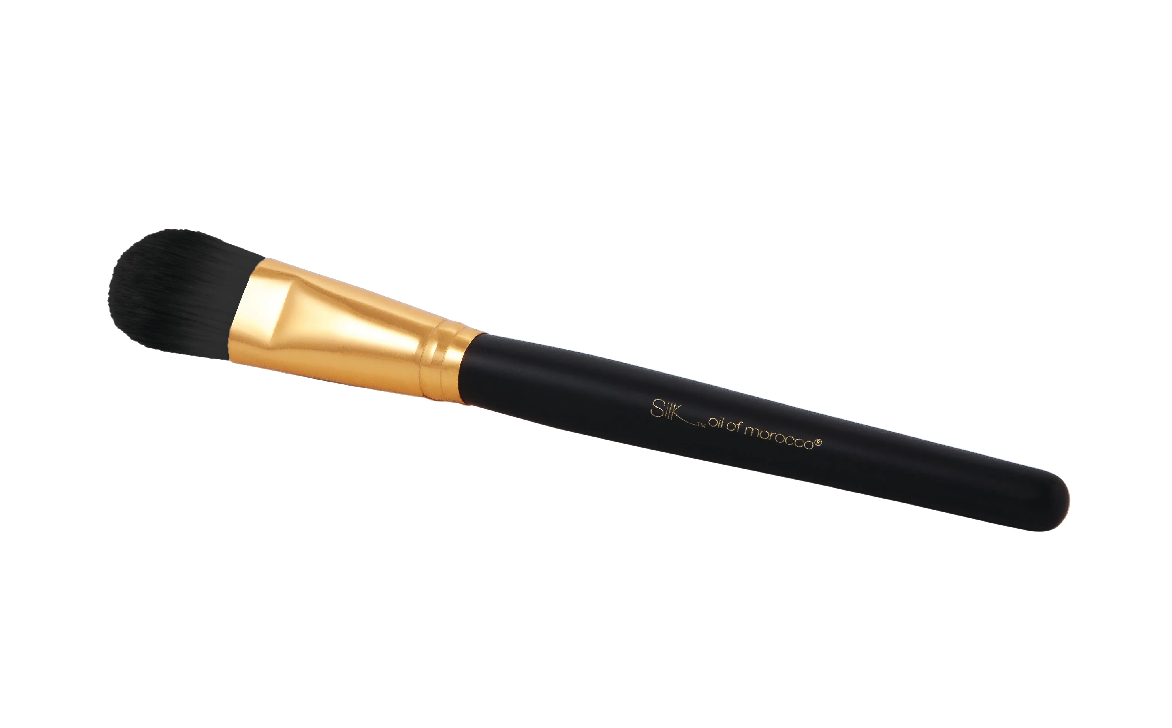 Vegan Foundation Brush - BLACK & GOLD - Black Tip