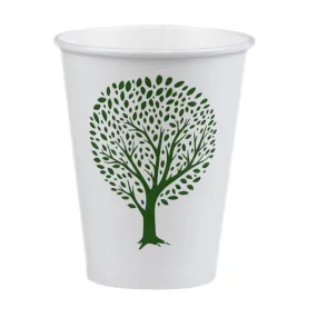 Vegware Green Tree White Hot Cups 8oz 79-Series (Pack of 1000) - HX489