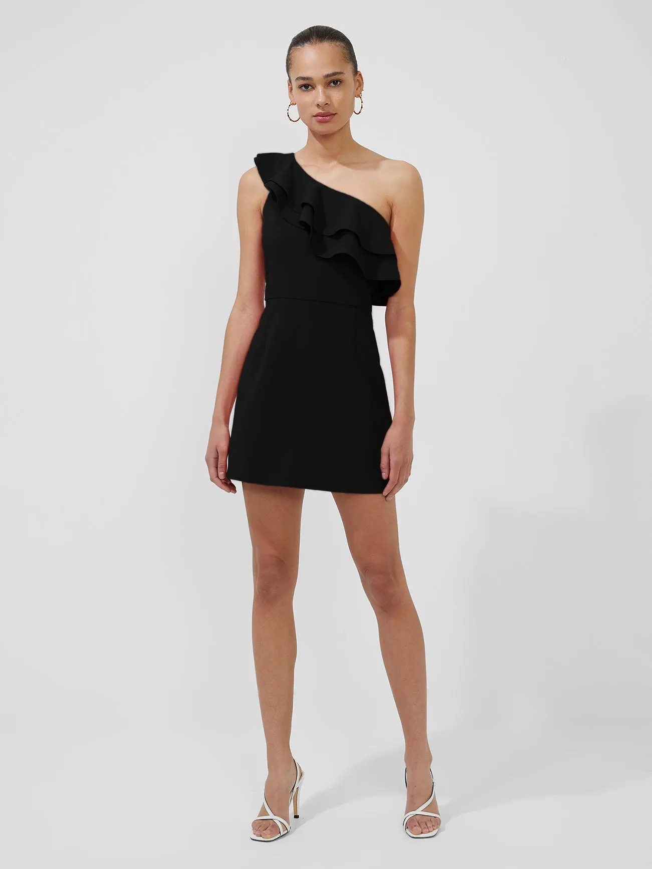 Whipser Asymmetric Ruffle Dress