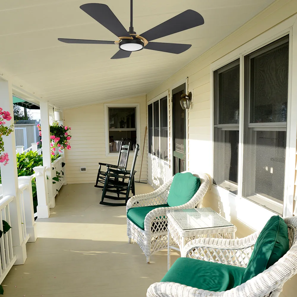 Wilkes Outdoor Ceiling Fan with Dimmable LED Light Remote-Smart 56"