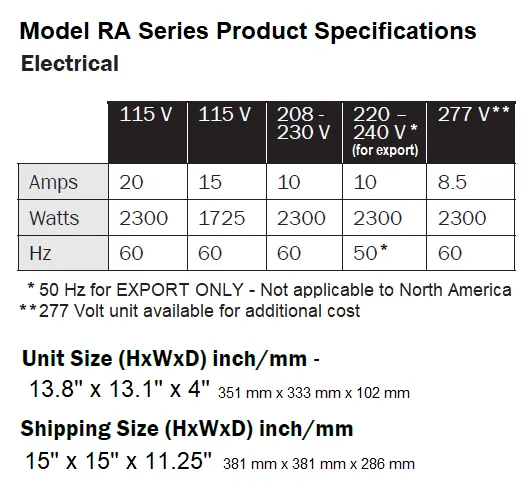 WORLD DRYER® RA548-Q974 Model A Series Hand Dryer - Cast-Iron  White Porcelain (50 Hz ONLY - NOT for use in North America)