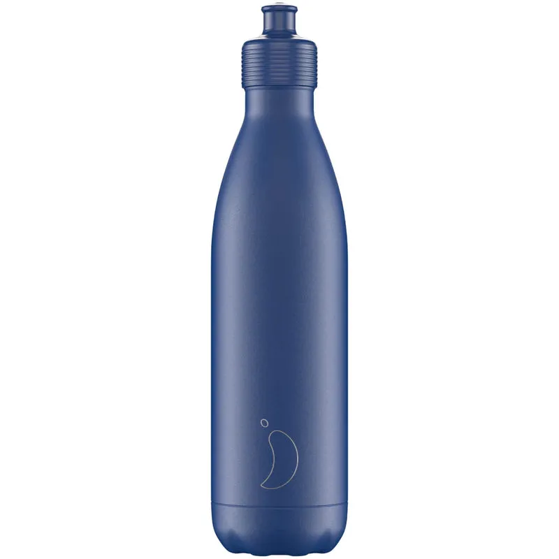 XB146 CHILLY'S 500ML SPORTS REUSABLE WATER BOTTLE - Matte Blue