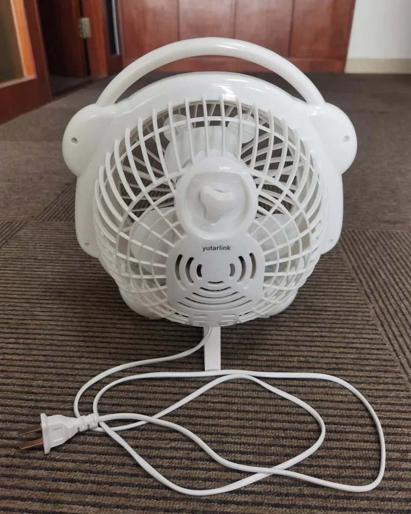 yutarlink electric fan, 2-speed, personal oscillating circulation fan, air circulation fan, indoor circulation fan