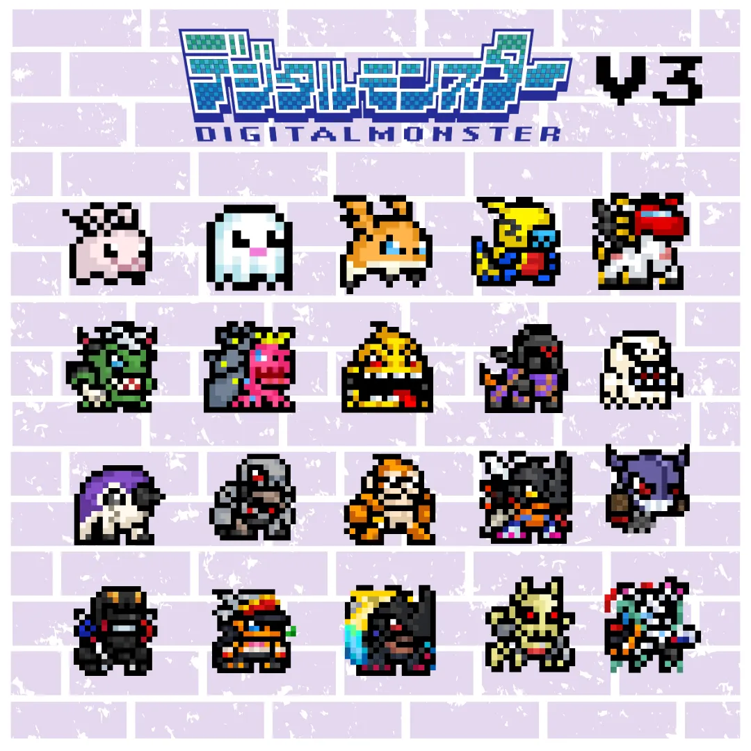 ZeninTCG - Fan-made- Mini Pixel Sticker Pack (Vpet V1-5) [INSTOCK]