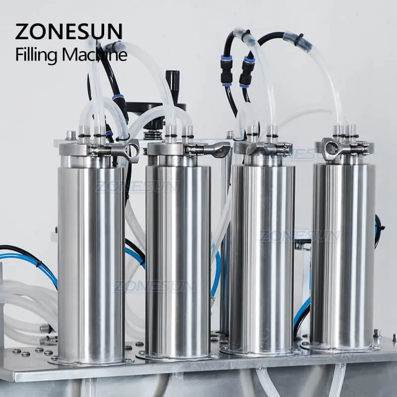 ZS-YTZL500 1/2/4 Nozzles Semi-automatic Vacuum Liquid Perfume Small Bottle Fragrance Filling Machine